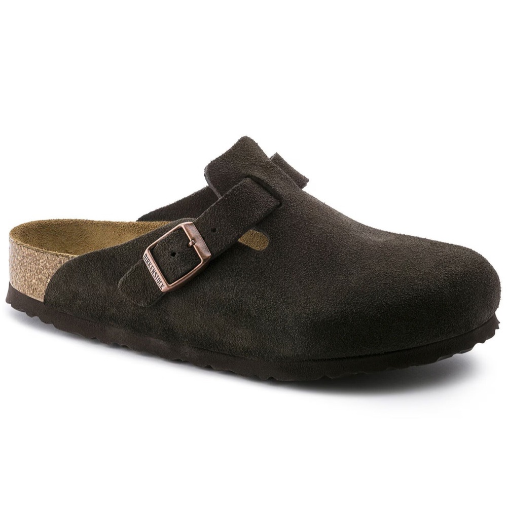 Birkenstock Mocha Suede Clogs regular/wide fit